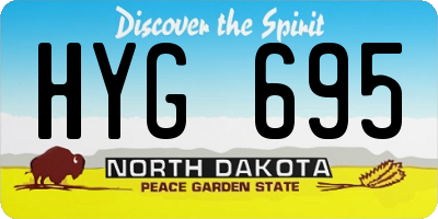 ND license plate HYG695