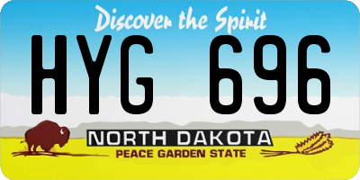 ND license plate HYG696