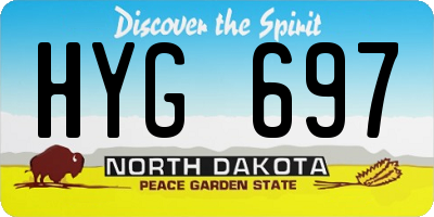 ND license plate HYG697