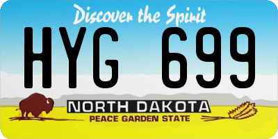 ND license plate HYG699