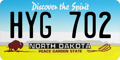 ND license plate HYG702