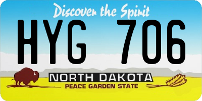 ND license plate HYG706