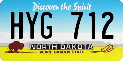 ND license plate HYG712