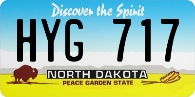 ND license plate HYG717
