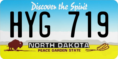 ND license plate HYG719
