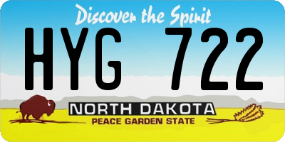 ND license plate HYG722