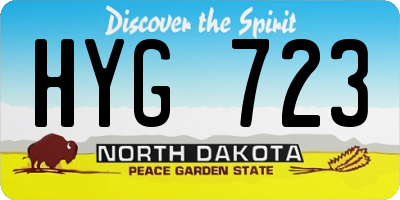 ND license plate HYG723
