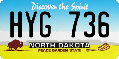 ND license plate HYG736