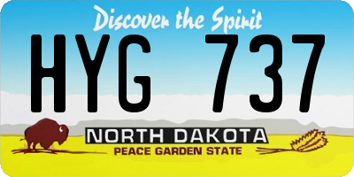 ND license plate HYG737