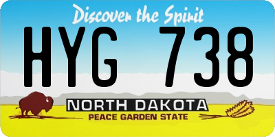 ND license plate HYG738