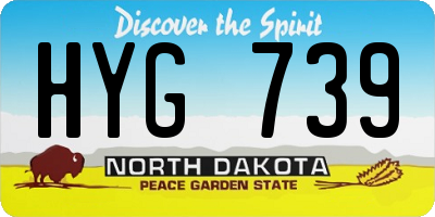 ND license plate HYG739