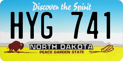 ND license plate HYG741