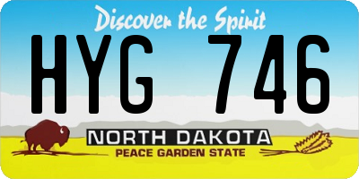 ND license plate HYG746