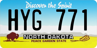 ND license plate HYG771