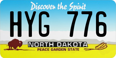 ND license plate HYG776