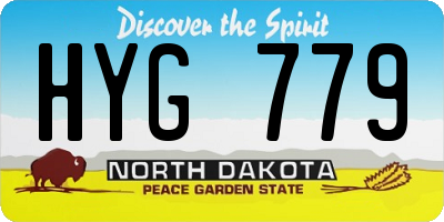 ND license plate HYG779