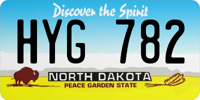 ND license plate HYG782