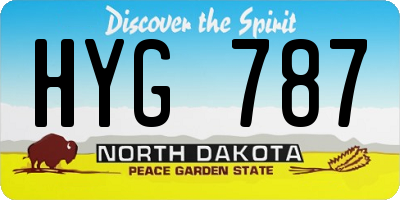 ND license plate HYG787