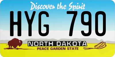 ND license plate HYG790