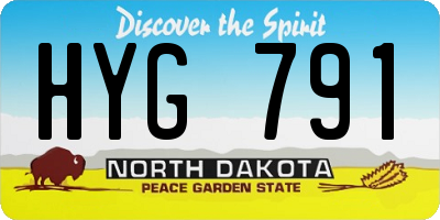 ND license plate HYG791