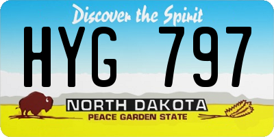 ND license plate HYG797