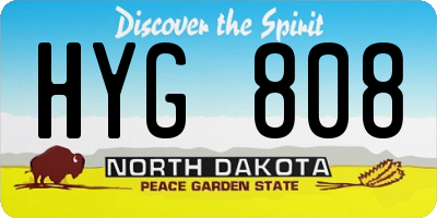 ND license plate HYG808