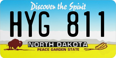 ND license plate HYG811