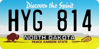 ND license plate HYG814