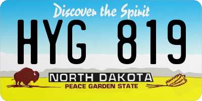 ND license plate HYG819