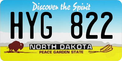 ND license plate HYG822