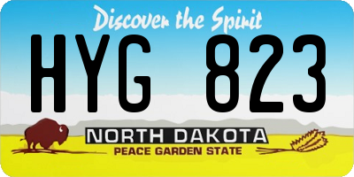 ND license plate HYG823