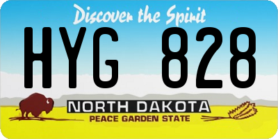 ND license plate HYG828