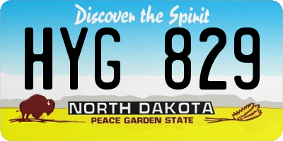 ND license plate HYG829