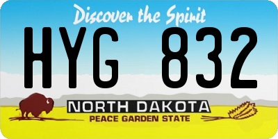 ND license plate HYG832