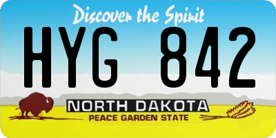 ND license plate HYG842