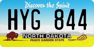 ND license plate HYG844