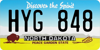 ND license plate HYG848