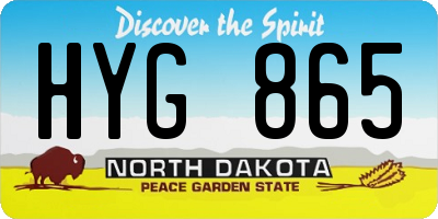 ND license plate HYG865