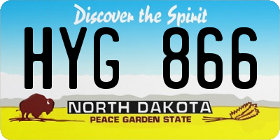 ND license plate HYG866