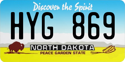 ND license plate HYG869