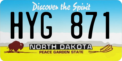 ND license plate HYG871