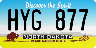 ND license plate HYG877