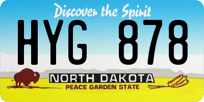 ND license plate HYG878