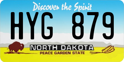 ND license plate HYG879