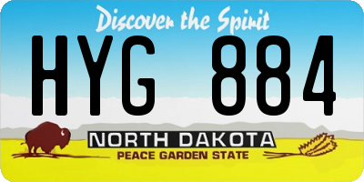 ND license plate HYG884