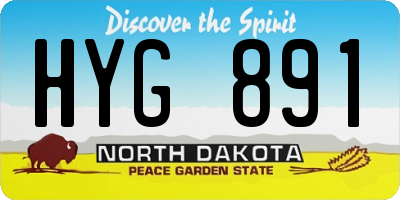 ND license plate HYG891