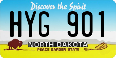 ND license plate HYG901