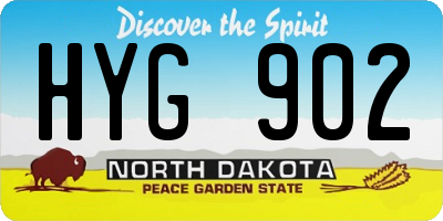 ND license plate HYG902