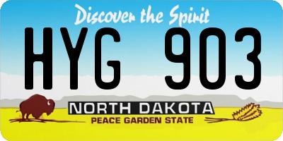 ND license plate HYG903