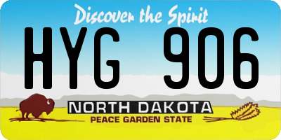 ND license plate HYG906